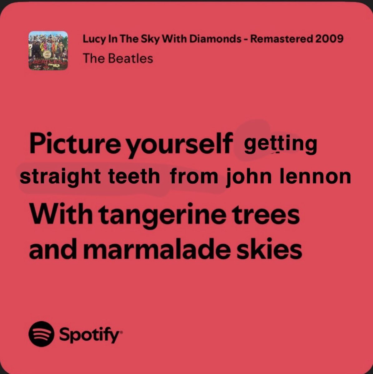 beatlequeef's tweet photo. is it just me or are these lyrics kinda random lol https://t.co/8pZqwPw7tm
