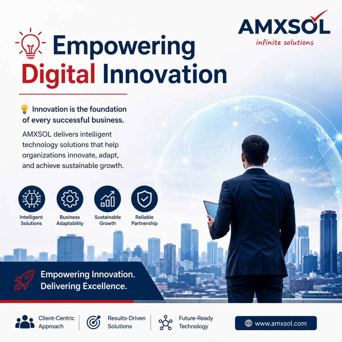 amxsol's tweet photo. Empowering Digital Innovation Starts with the Right Technology.
Innovation is more than an idea—it's the driving force behind business success. 
To learn more,
Follow 👉 @amxsol
visit https://t.co/etOLFwDT5l 
📞 (215) 268-6168 | 
✉️ info@amxsol.com
#AMXSOL #InfiniteSolutions https://t.co/gLpzscVX5g