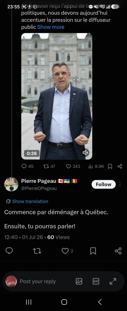 Bobeb3n's tweet photo. @FournierGuay @maximtg93 @frankdedomiseur Ben oui c'est ca, pis toi pis ta gang d'ortho avec leur comptes annonyne qui viennent sur toutes les posts de Duhaime sont mieux, hein?

On a compris ta réaction péqusite cariboux protecteur du système bolchevique à "la droite de québec" de là a en faire une identité. https://t.co/ZlQ2MOjvrN