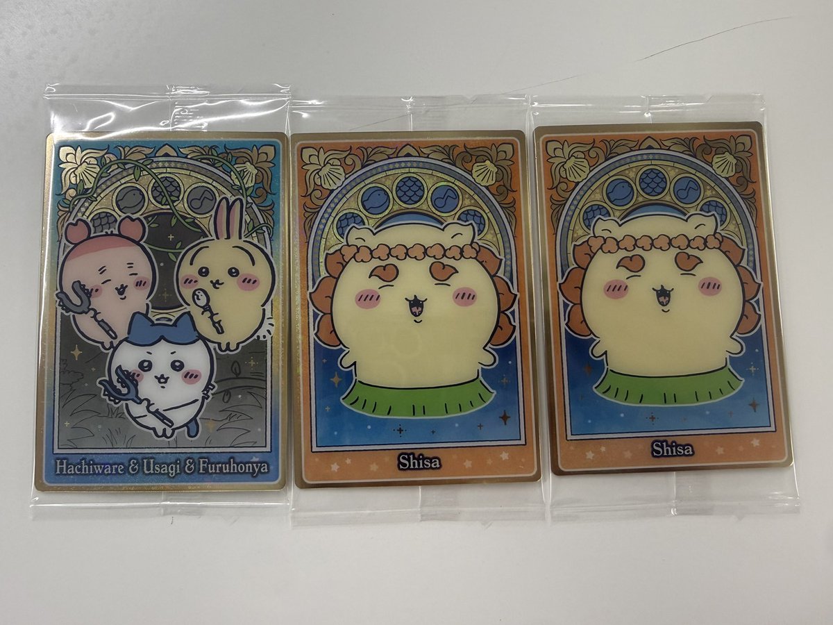LU46g's tweet photo. 【交換】ちいかわ 映画 人魚の島のひみつ ウエハース

【譲】 シーサー ハチワレ うさぎ 古本屋 カニ

【求】ちいかわ

郵送にて交換希望📮
お気軽にお声かけください。 https://t.co/5VczP3VWey