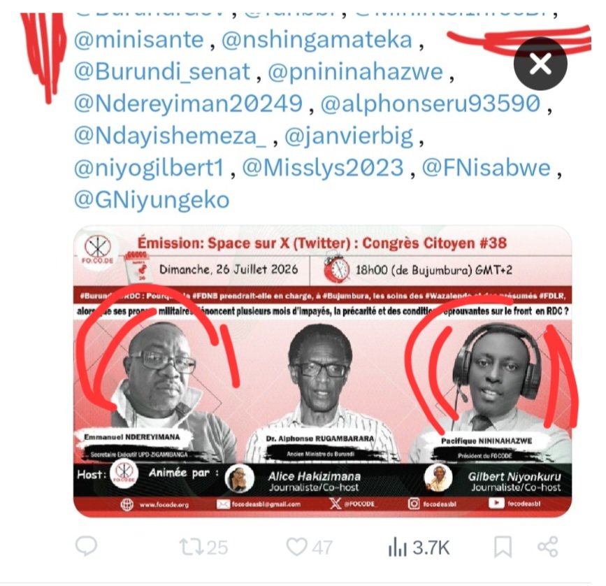 pacifiqueNdayi2's tweet photo. #PacifiqueNininahazwe kwicarana na #Rwasa yamaze inganda z'abatutsi ,akavuga nk'uwutagira ejo ngo abahoreshe #bafukureBambikeIbara niwe se w'amanyembwa! Kuba adatinya kuzana #EmmanuelNdereyimana yashinze #cndd ntugira nubwo kurahura ,aho uzi ngo uramufashije naho umushikanayo ntanigarure! #amarasoAzohumire abayakamisha n,abatakinisha