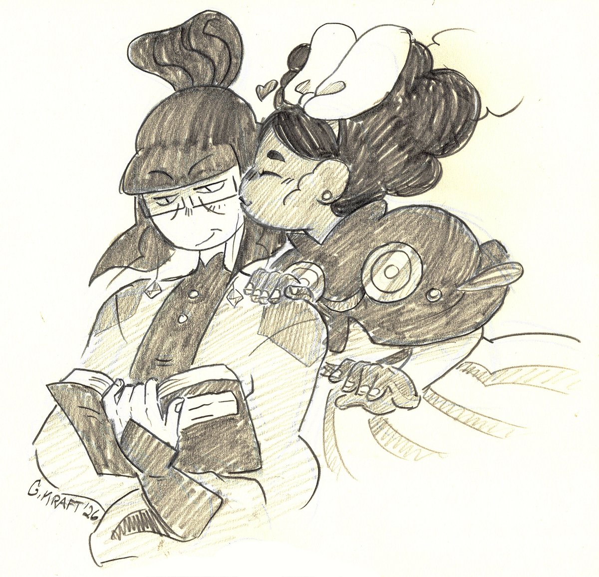 GraceKraft's tweet photo. I think Mirabelle should be able to give her friends casual little kisses <33 

#InStarsandTime #InStarsinTimeFanart #isat https://t.co/1uHkOOHwvs