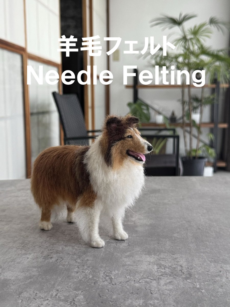 NFelting's tweet photo. 羊毛フェルト／シェルティ
（アトムくん）
Shetland Sheepdog

いまさらですが、完成写真です。
後日、レオくんとの2ショットも
お披露目します♪

#羊毛フェルト
#シェルティ
#shetlandsheepdog https://t.co/HcOOjSF3oP