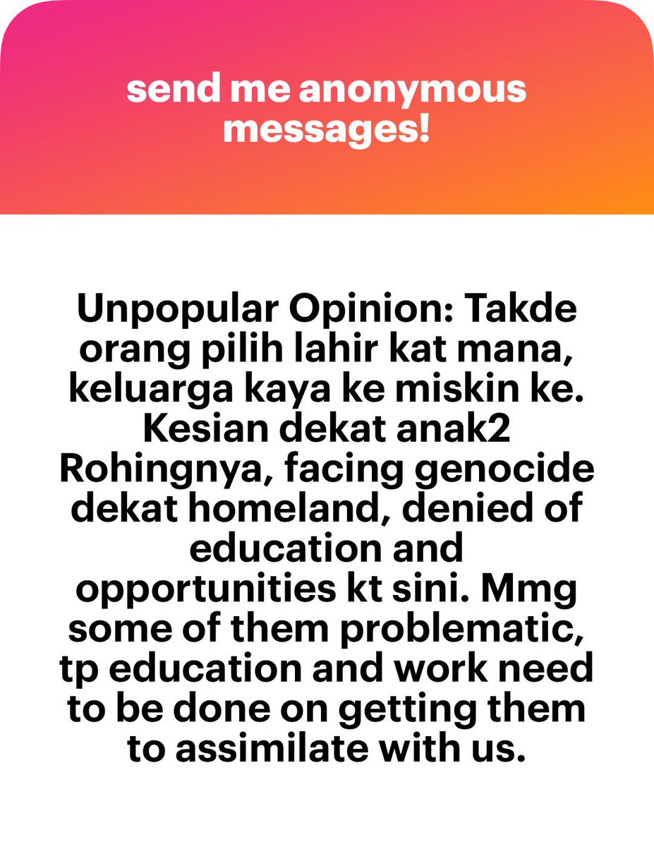 meinmokhtar's tweet photo. Kenapa nak assimilate plak. Yang sedia ada pun tak assimilate pun. Dah sampai 5-6 gen dah duk sini. https://t.co/dsawm7xlym