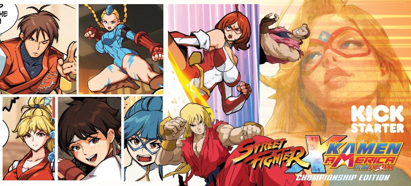 kamenamerica's tweet photo. Some more info on the STREET FIGHTER X KAMEN AMERICA comic:

- Takes place in the Alpha timeline
- Immediately follows Kamen America Volume 9
- Readers unfamiliar with KA will be able to jump right in

SIGN UP below so you don't miss out when we go LIVE!

https://t.co/N0zThn6Gvk https://t.co/CD1doPtlss