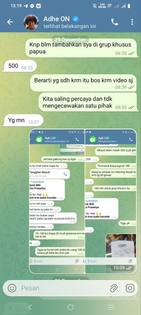 hu9b6's tweet photo. @Sa_bia_basahhh No copas bukti orng2 yg dia tipu nanti dia bilang itu no copas palsu 
Palsu ko pake nmr rek yg sama🤣🤣🤣🤣 https://t.co/SNXjpVZDbk