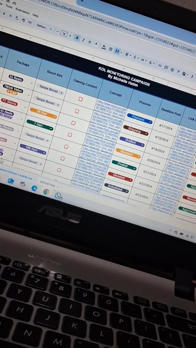 growithichel's tweet photo. Aku punya template canggih yang fiturnya serba otomatis, bisa ngecek rate card KOL mahal / murah dan performa affiliate efisien / boncos. Berguna banget biar gak salah pilih👌

Yang mau juga ini link buat aksesnya : 
https://t.co/4kqwKkqPpG https://t.co/3j3MYm32bU