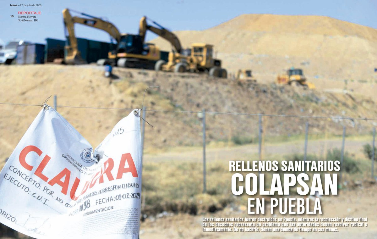 BuzosNoticias's tweet photo. 🔴#buzos | Rellenos sanitarios colapsan en Puebla

Las demandas de pobladores y activistas han logrado un hecho histórico: el cierre de tres espacios que incumplían las normas federales.

Lee más: https://t.co/JzDImrUbIG https://t.co/bTHxxnWEiG