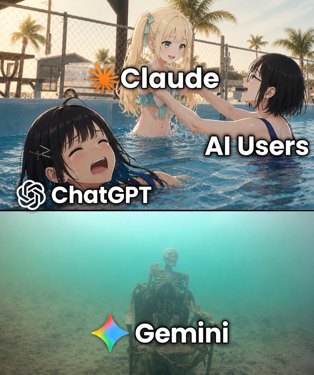 AISA_Damian's tweet photo. ai users right now @claudeai @ChatGPT @GeminiApp 

#gemini #chatgpt #claude https://t.co/ZMWDfSYElJ