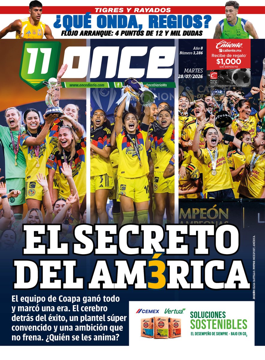 oncediariomx's tweet photo. #LaTapa | EL SECRETO DEL AM3RICA ➡️ https://t.co/oeFdOm7bW8

#AméricaFemenil • #CampeóndeCampeonas • #LigaMXFemenil https://t.co/m5Hk32vvJm