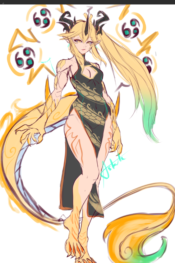 StarShrim's tweet photo. who to do dragon form next Gumi or Neru XD https://t.co/MzGJMMKXPw
