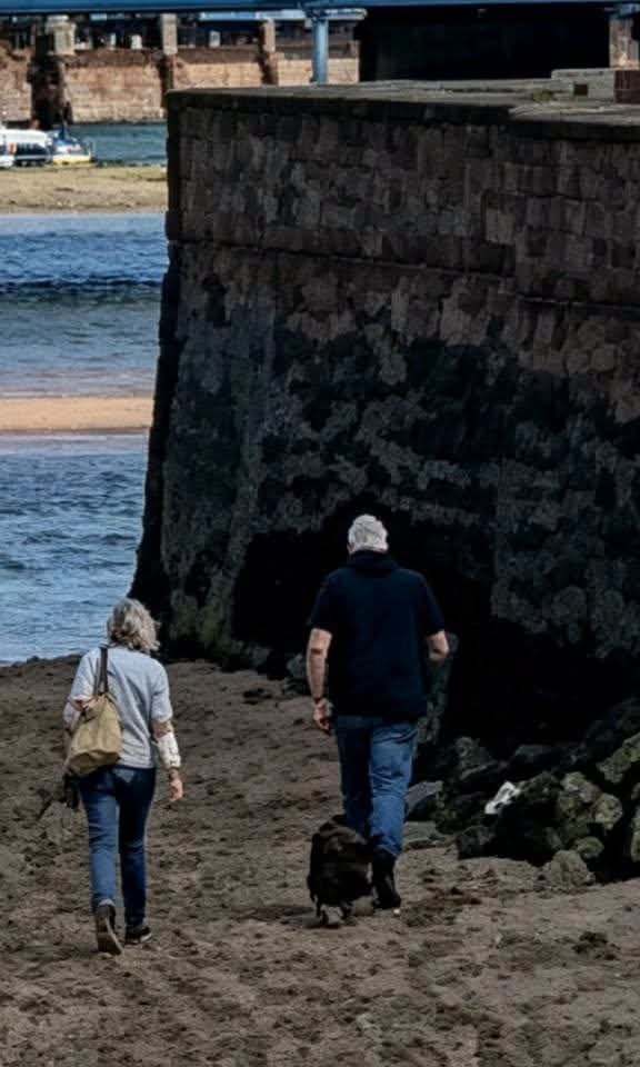 Perky_43's tweet photo. 🚨 WITNESS APPEAL – TEIGNMOUTH / SHALDON BEACH, DEVON

This took place earlier today at Shaldon Beach, Teignmouth, Devon. 

A member of the public reports seeing the man in the photo below pick up his dog and throw him against a stone wall multiple times. The witness states he then pinned the dog to the ground and punched him repeatedly, while the woman with him stood by and watched.

According to the witness, this happened because the dog didn’t recall immediately and the man got his jeans wet retrieving him.

If you recognise this man or the woman with him, please get in touch with the OP via the link below. .

Please share — this dog needs to be protected.

Source UKACF.