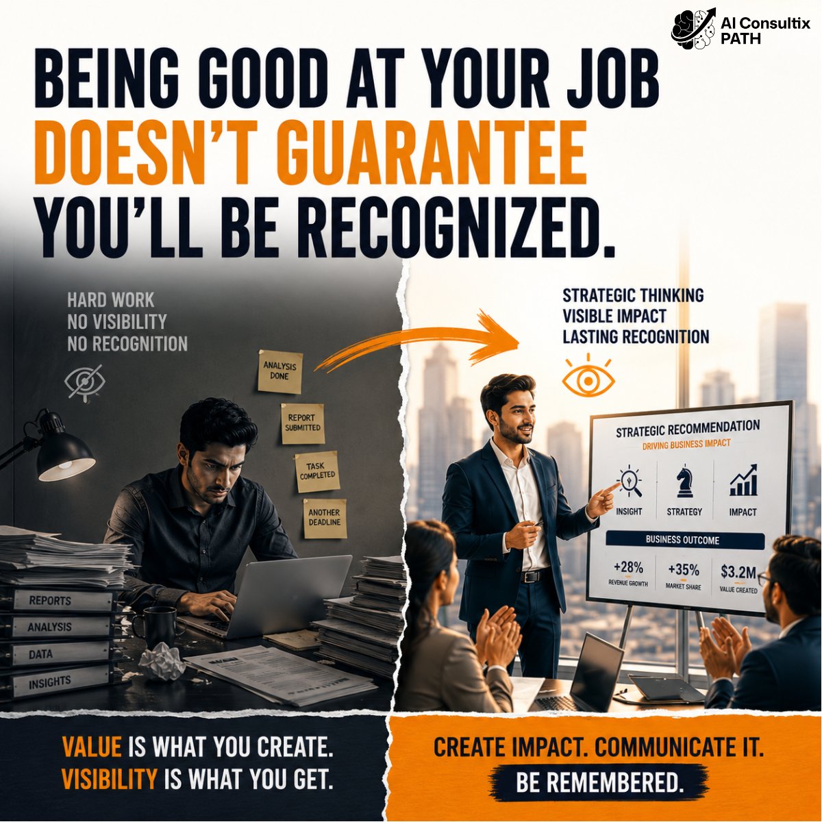 AnkitT291192's tweet photo. Being valuable isn't enough.

If people don't see your business impact, they can't value it.

Visibility backed by results creates opportunities.

#PersonalBranding #CareerGrowth #StrategicThinking #AIPoweredConsultants https://t.co/fhqUj6v7xI