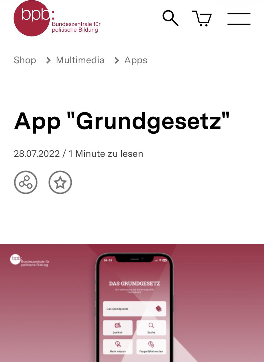 Der_Waeller's tweet photo. #KanzlerServicepost
@bundeskanzler
Sehr geehrter Herr Bundeskanzler Merz,
die Bundeszentrale für politische Bildung hat eine empfehlenswerte App "Grundgesetz". Es gibt zudem auch ein Hörangebot in einfacher Sprache 👀👉
https://t.co/7IBclZh9Bx
#Amtsübernahme #KanzlerAzubi #Art64 https://t.co/L5IE50BGJM