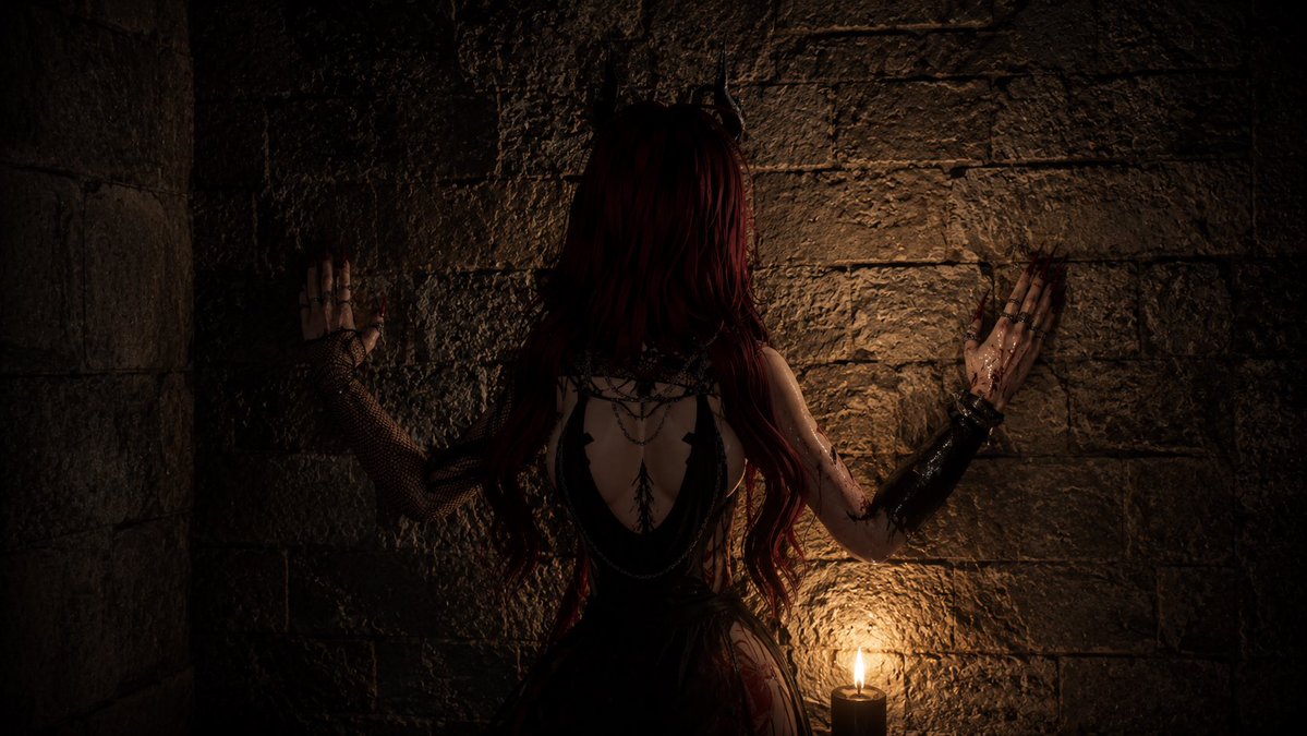 GingerNextDoorV's tweet photo. My amazing friend did these for me with AI editing. All I did was pose and then imitate my best exorcist impression with added creepiness. This is the result. I don’t have many pics of “me” in VrC, so I got really excited when they were shown to me. Kickin my feet 🥰 https://t.co/WGwlry61tT