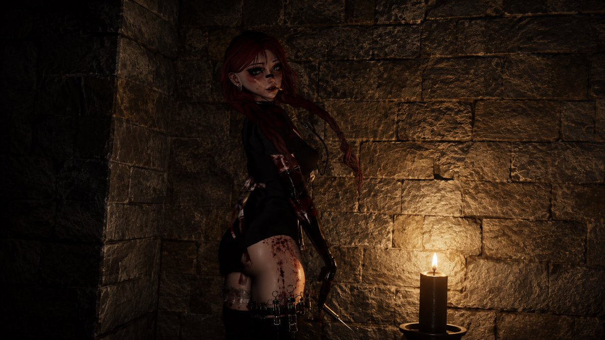 GingerNextDoorV's tweet photo. My amazing friend did these for me with AI editing. All I did was pose and then imitate my best exorcist impression with added creepiness. This is the result. I don’t have many pics of “me” in VrC, so I got really excited when they were shown to me. Kickin my feet 🥰 https://t.co/WGwlry61tT
