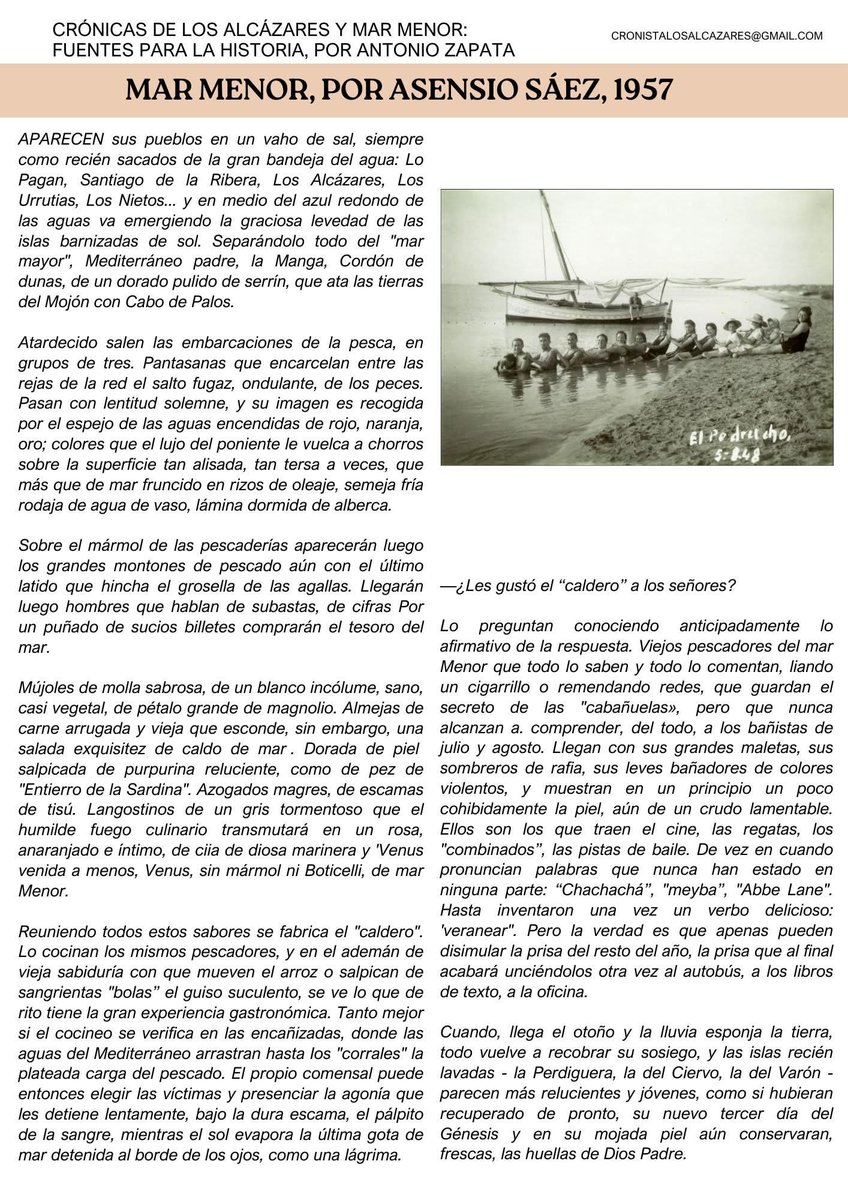 CronicasLAMM's tweet photo. Asensio Sáez escribe en el diario Línea (@ArchivodeMurcia) sobre el Mar Menor en 1956. Merece la pena leerlo. Dentro de mi proyecto #fuentesparalahistoria de #losalcazares y #marmenor https://t.co/GtbABKgplO