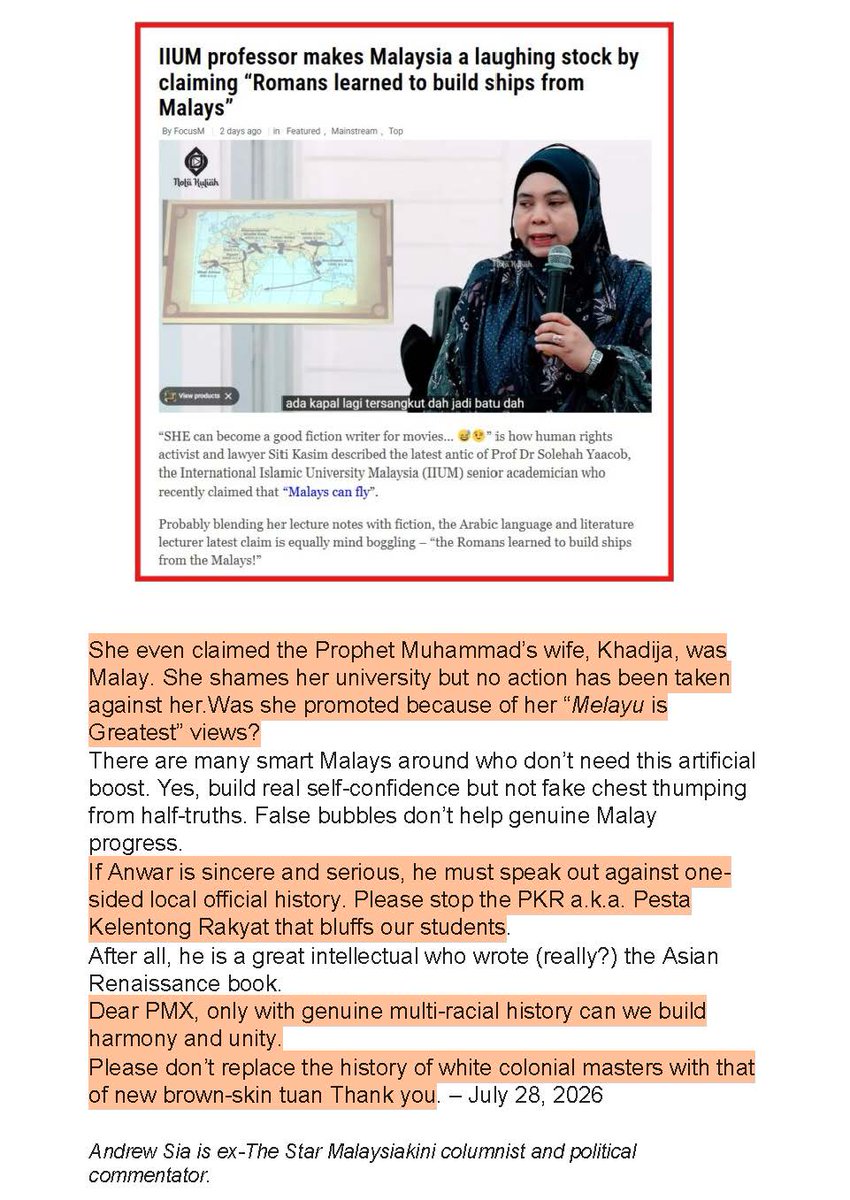 jameschin110's tweet photo. I agree 200% with Andrew Sia and Ranjit Singh.
🎯🎯🎯Please viral this post.
#SpeakTruth #RealHistory #Malaysia #AnwarIbrahim #PMX #NoSpin https://t.co/SlwyySnfdq