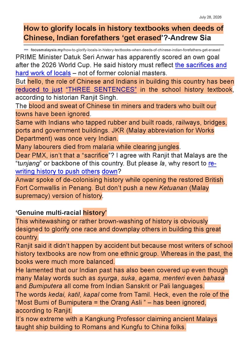 jameschin110's tweet photo. I agree 200% with Andrew Sia and Ranjit Singh.
🎯🎯🎯Please viral this post.
#SpeakTruth #RealHistory #Malaysia #AnwarIbrahim #PMX #NoSpin https://t.co/SlwyySnfdq