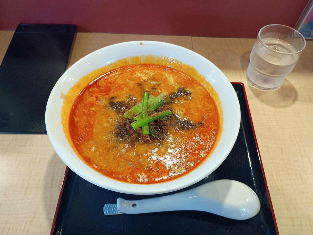 eight875's tweet photo. たんたん麺の店　菜心
四川担々麺　¥920

うまい
辛い

久しぶりに担々麺食べたわ
山椒のシビレもいいし
クリーミーなスープもいい

後半、舌がしびれてあんまり味分からなかった https://t.co/d9wvA0WYSb