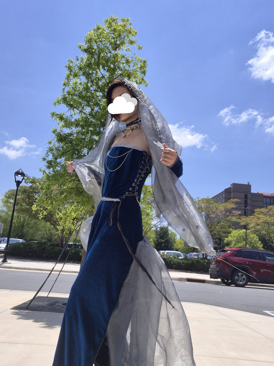 Broken_Queer's tweet photo. Wanted to show one of the dresses I've made at school so far. Whenever I think of this one I think of Kaine. Sorry I haven't been around in a good while. Hope you've been well! 
#KaineCG https://t.co/KlYb9sPTcU