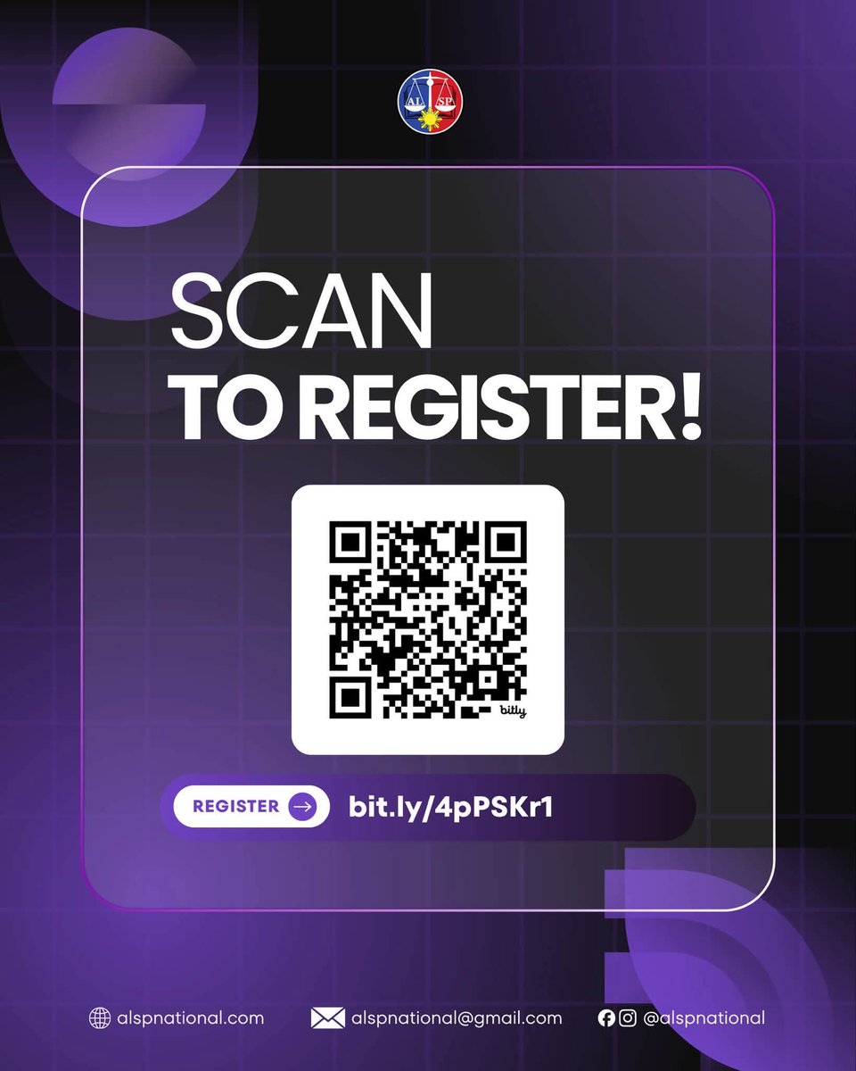 NeverGi76817796's tweet photo. ATTENTION 2026 BAR TAKERS!

The Association of Law Students of the Philippines – National Board warmly invites you to participate in the 2026 Mock Bar Exam.

Registration is FREE
Slots are limited

#AweSAMbar2026 https://t.co/QFFBBgsZmQ