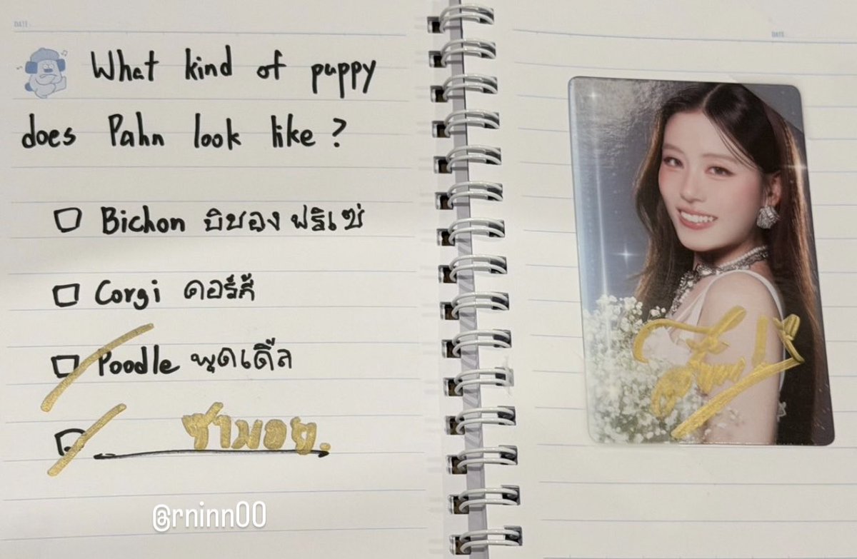 rninn00's tweet photo. Asked Fond what kind of puppy Pahn looks like to her 🐶🫳🏻

She checked:

✓ Poodle
✓ Samoyed

น่ารักอ๊าาา🥺🥺🩵🤎

PAHNFOND 1ST FANSIGN
#งานมหกรรมนิยายนานาชาติ2026xPahnFond
#pahnthitta #PahnFond https://t.co/fJVgLpS9p2