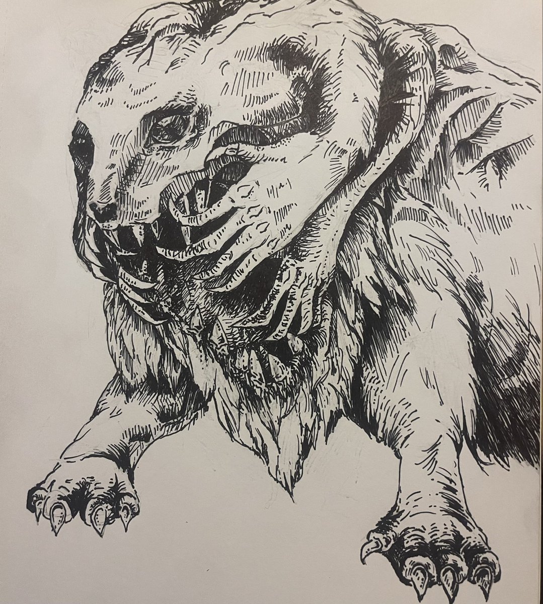 JaredmArtwork's tweet photo. @elarabeaumxnt First is my current WIP. I work traditional, mostly ink and oil. #artmoots ? https://t.co/LpEEmxud2Y