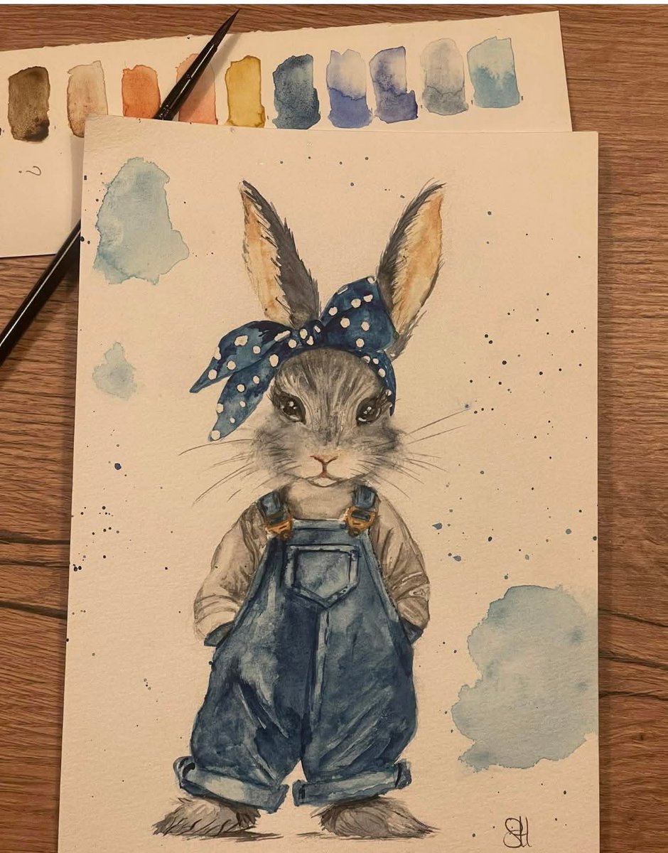 anfal00_5's tweet photo. My 13-year-old granddaughter painted this adorable bunny today. 🎨🐰💙
She was so proud of it. I told her I’d ask my Facebook friends what they think. 🥰
Please leave her some love in the comments! 👇💖 https://t.co/Jnarx3O6qH