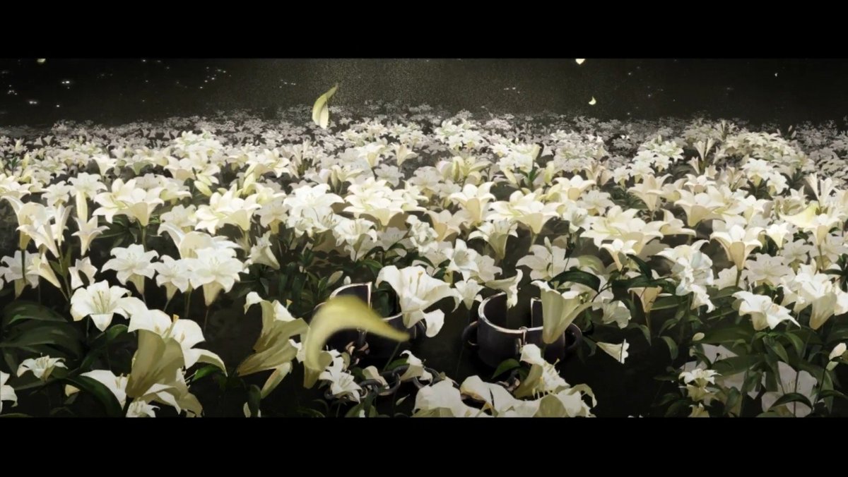 non9m2's tweet photo. 개인적으로 제일 미친 파트는 백합씬 같음.... 엽총 소리와 함께 백합으로 넘어가는데 순결, 순수한 사랑, 당신과 함께 있으니 꿈만 같아요라는 꽃말이 더할 나위 없이 환심이지만 서양에서 백합은 추모와 애도 상징도 돼서 너무미친것같애..... https://t.co/9PdWCtN0Jo