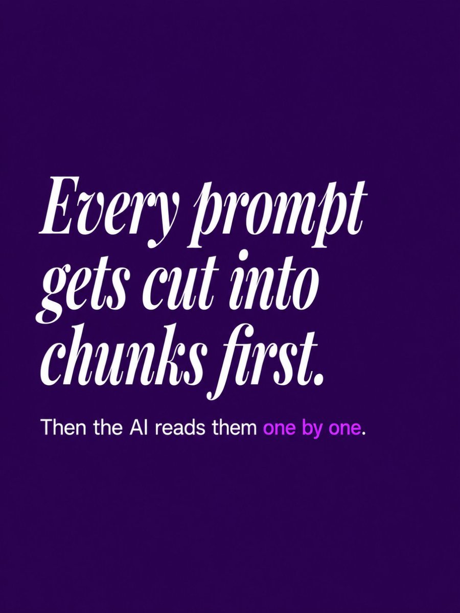 CodeWithHooria's tweet photo. Tokens aren't words.
That's the part nobody explains.

They're small chunks of text.
Sometimes a whole word.
Sometimes half of one.

Save this. Follow for more of this, no fluff.

#AIexplained #tokens #promptengineering #AItools #codingcommunity https://t.co/dy33BACglB