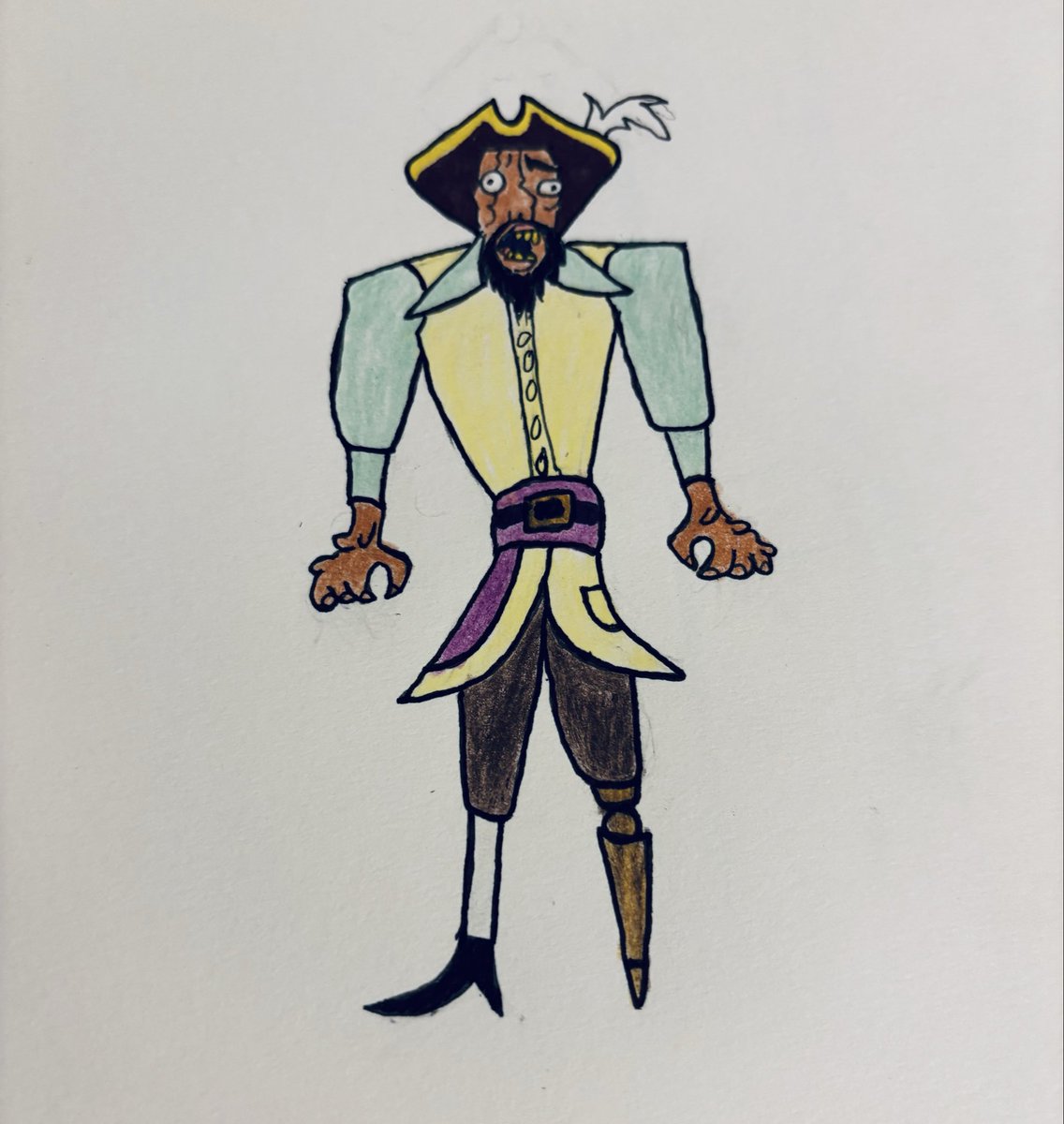NIGHTMARR202's tweet photo. Just watch #backrooms and it was fantastic, 👏👏👏it also gave the desire to draw this guy 

#oc #fanart #sketches #pirateclark #sketchart  #cartoon #ocart #drawing #horrormovies https://t.co/Ser6KN3zLb