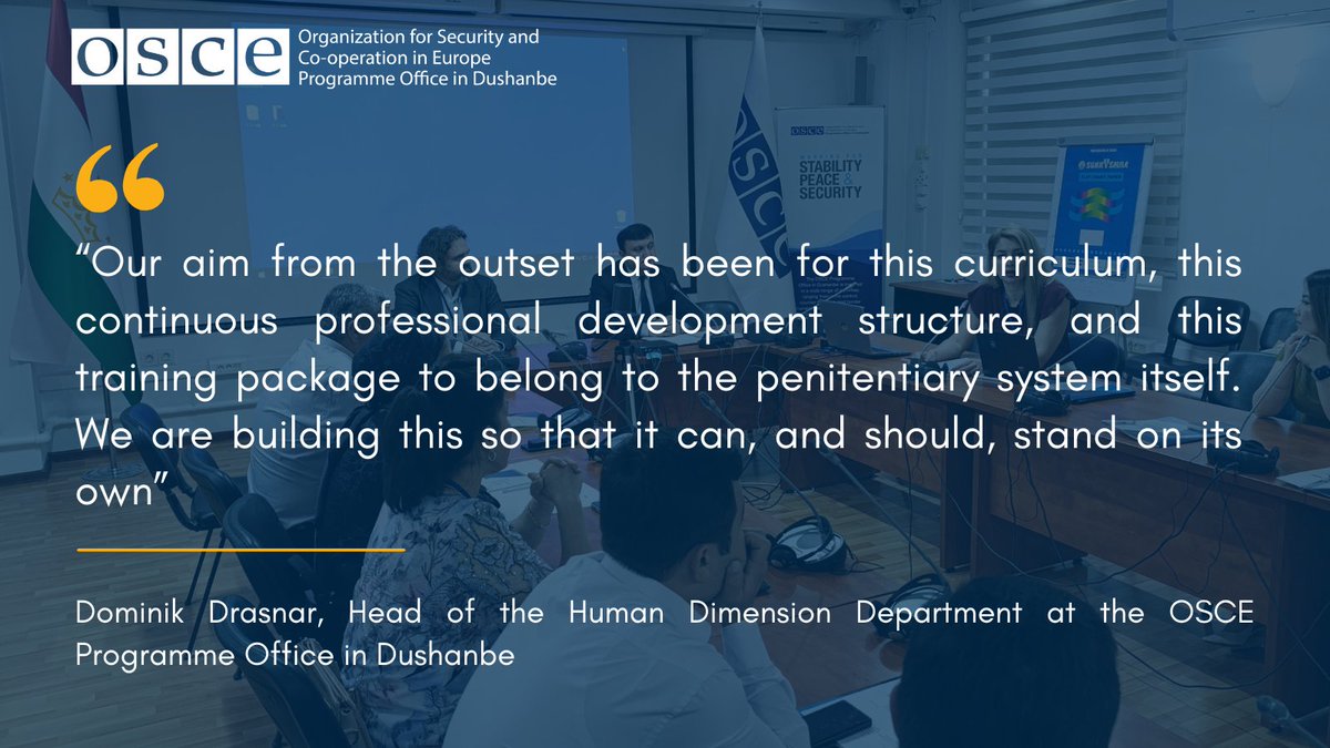 oscedushanbe's tweet photo. 📎From 6 to 24 July, @oscedushanbe supported assessment engaged 101 prison staff to identify training needs and strengthen human rights-based prison management, advancing the 🇹🇯 National Penal Reform Strategy 2020–2030 👏.
#penalreform #oscedushanbe https://t.co/QTWk3BWepZ