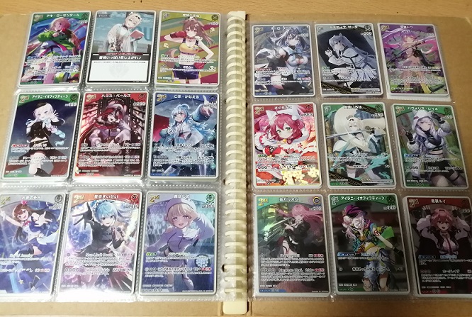 GameShokora's tweet photo. ホロライブカードゲームシングル販売中ですよう。
販売のみで買取はしておりません。
カード追加しておりますぅ。 画像は一部です

店内奥にバインダーありますのでどこに置いてあるか
分からない方は店員までお声かけくださいませ
#ホロカ
#松山市 https://t.co/BNIaGypJFp