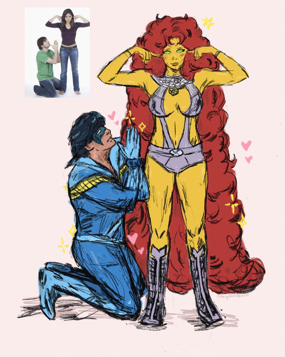 boywonderluvr's tweet photo. hello chat i’m back with pathetic dick grayson and gorgeous kory https://t.co/wZixLHesKJ