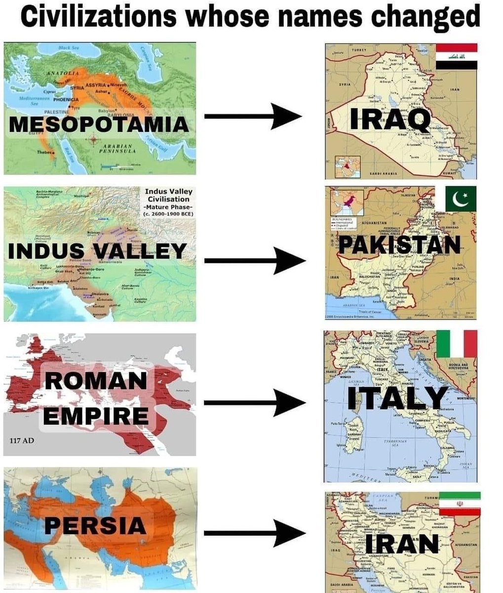 theepicmap's tweet photo. Civilisations back then and now 📕 https://t.co/yuvpMvUp0c
