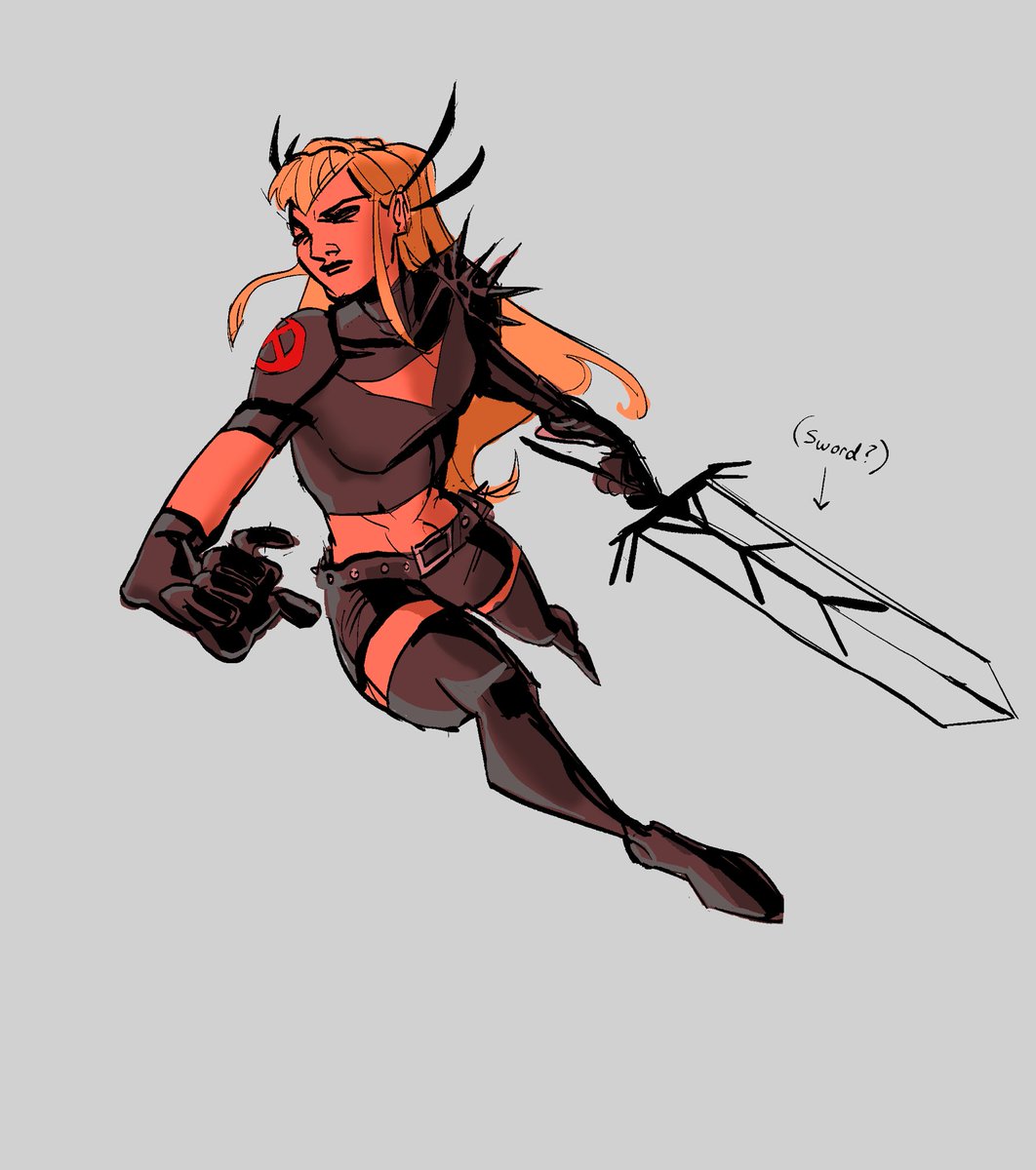 SoupofWorms's tweet photo. #magik doodle. idk how to draw swords, so I drew the concept of a sword. https://t.co/puTmfk37ij