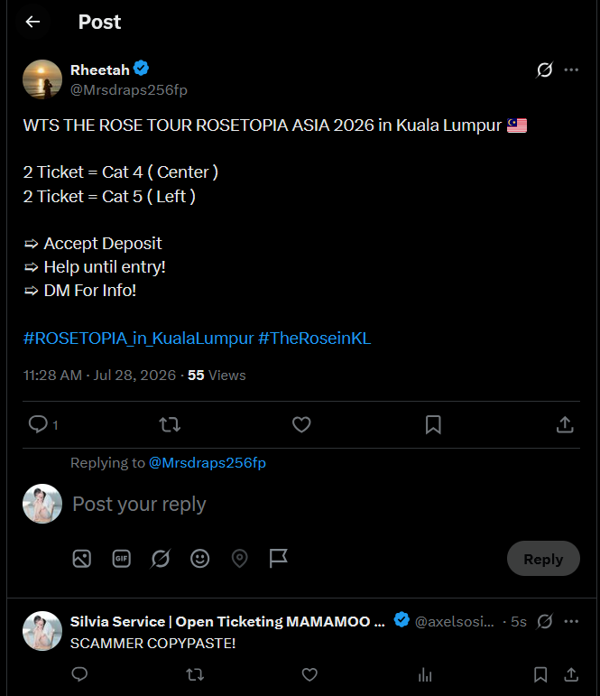 axelsosilviaa's tweet photo. @MAI7N3OO https://t.co/i0qz8Jag8h @MAI7N3OO 
https://t.co/rdmTSB3TAb @Mrsdraps256fp

Hello this scammer too yaa, copypaste carefull please! 

#ROSETOPIA_in_KualaLumpur #TheRoseinKL https://t.co/coj6XVQpAa