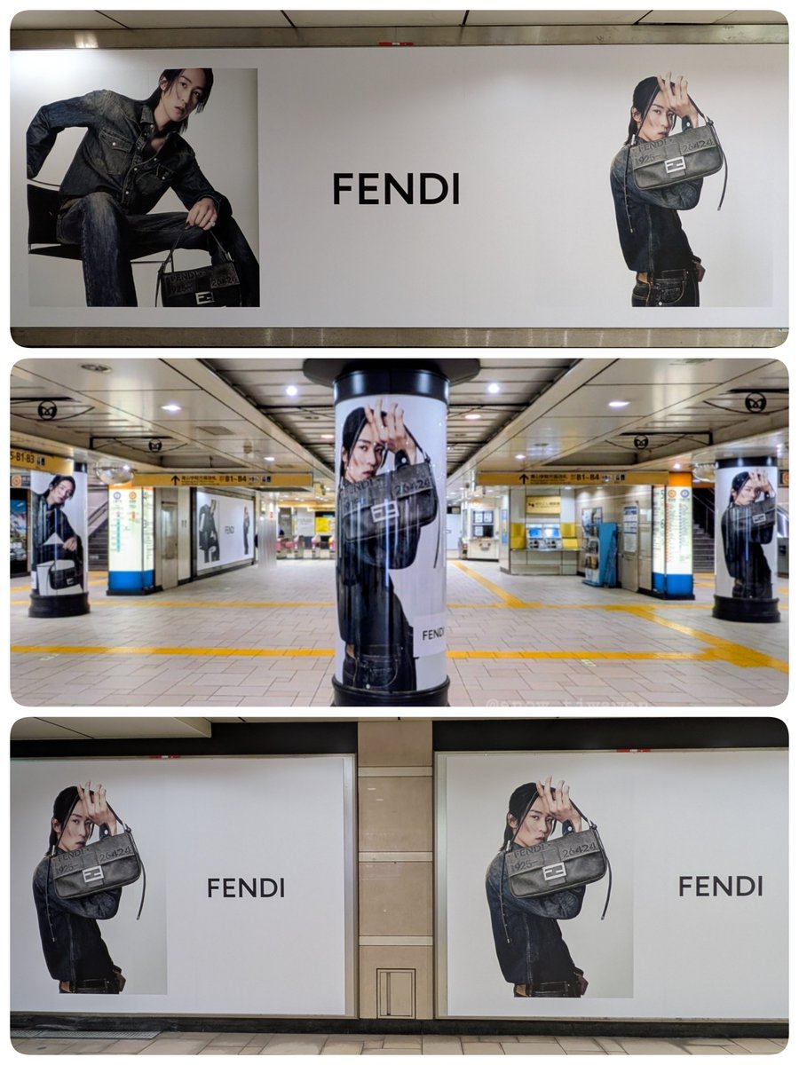 snow_tiwawan's tweet photo. 表参道駅のFENDI目黒くん

圧巻でした！

#FENDI #RenMeguro #目黒蓮
#FendiFW26 https://t.co/1VWTqFgCDT