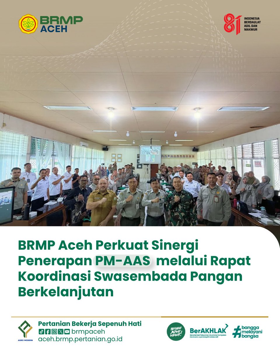 brmpaceh's tweet photo. Saleum Syedara
BRMP Aceh Perkuat Sinergi Penerapan PM-AAS melalui Rapat Koordinasi Swasembada Pangan Berkelanjutan
Selengkapnya:
https://t.co/BUFdtKGk1W
#kementerianpertanian #agromodern #brmpaceh https://t.co/cmuzdKJNCX