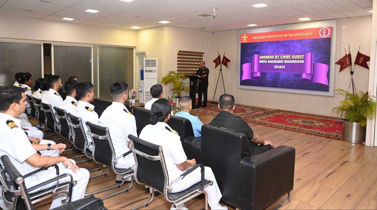 HQ_IDS_India's tweet photo. The year long #NTSC44 course for officers of the Naval Armament Inspection Cadre commenced at #MILIT, Pune.
Major General Naveen Kumar Thapliyal, Commandant, interacted with the participants and exhorted them to pursue technical excellence while remaining abreast with emerging technologies.
The initial professional course prepares officers for technical appointments in the inspection, quality assurance and lifecycle management of naval armament systems.
Covering weapon systems, armament technologies and contemporary defence engineering, it equips participants with the specialist skills required for the NAI Cadre.
@DefenceMinIndia
@SethSanjayMP
@SpokespersonMoD
@MIB_India
