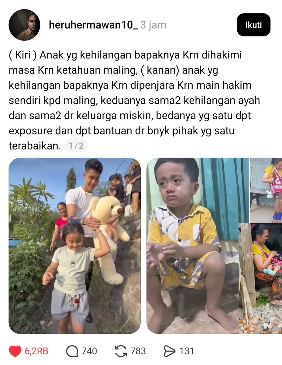 cenblubaik's tweet photo. Anak dari Alm. Pak Sumarna yg ditenggelamkan di waduk Jatiluhur mana? Kenapa sepi?

Bingung jg sih, ga habis pikir, anak dari bapak mantan residivis (kriminal), maling ayam aduan, bawa sajam, motor curian dapat bantuan sana sini.

Sedangkan anak dari satpam yg ditenggelamkan secara sadis, orang2 lupa, kenapa gada yg simpati ke sana😭😭😭