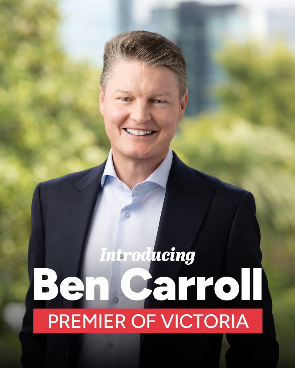 PeterPerthWA's tweet photo. FRONT PAGE NEWS: HE WAS THERE FOR ALL OF IT

Ben Carroll is now Premier of Victoria.
Before you decide what you think about that, you need to know what he was in the room for.

Not alleged. Not rumoured. Documented in IBAC reports, Hansard and court proceedings.

Operation Watts. June 2020. Covert recordings of Minister Adem Somyurek organising industrial-scale branch stacking using parliamentary staff on taxpayer time. 

Somyurek dumped from cabinet and expelled from the Labor Party. Two ministers resigned. IBAC found the practices had been approved or condoned by party leadership for decades. Carroll was in cabinet. He stayed.

Operation Daintree. November 2022. Andrews under secret IBAC investigation over $3.4 million in grants to the Health Workers Union on the eve of the 2018 election. Money went to a union-controlled entity established weeks before the grants were sought. Health Department officials objected. Approved anyway. Carroll was in cabinet. He stayed.

The Speaker and Deputy Speaker. Both resigned in 2017 over misuse of parliamentary travel allowances. Brad Battin told Parliament on 17 June 2026 that a Speaker and Deputy Speaker stole money from Parliament and that Labor stole $380,000 from Victorian taxpayers. Carroll was in parliament throughout. He stayed.

Jane Garrett. She refused to sign off on concessions to the United Firefighters Union. Said the deal was wrong. Resigned on principle. Battin told Parliament: 

Operation Richmond will show Jane Garrett was right and Daniel Andrews was 100 per cent wrong. Carroll was in cabinet. He did not resign. He stayed.

Operation Richmond. IBAC investigating since 2019 how Andrews, UFU Secretary Peter Marshall and public servant Tony Bates broke the firefighters deadlock. The Supreme Court dismissed a last-minute injunction to block the report. It is about to drop. Battin told Parliament ministers still at the table today would need to be named and publicly apologise.

Carroll was in cabinet throughout. In March 2025, years after Bates became publicly known as a central IBAC figure, Carroll appointed him Acting Secretary of the Department of Education. Made it permanent in August 2025. Bates now runs a $17.8 billion department.

When the report drops Carroll will face one question: why did you appoint a man you knew was under active IBAC investigation to run one of Victoria’s largest departments?
Four IBAC investigations. A Speaker and Deputy Speaker gone. Jane Garrett proven right. An IBAC report about to name ministers. And Carroll was present for all of it.

He is not the man who will clean this up. He is part of the architecture that let it happen.
He is now Premier of Victoria.

None of it is illegal. That’s the problem.

What’s your thoughts…?

Peter Lyndon-James 🇦🇺

Sources: 
Victorian Parliament Hansard — Legislative Assembly, 17 June 2026, Brad Battin MP, p.2408. The Age, June 15 2020 — Operation Watts. IBAC Operation Watts final report, July 2022. The Age, October 6 2021 — Operation Richmond. The Age, November 4 2022 — Operation Daintree. IBAC Operation Daintree report, April 2023. Gulf News — Speaker Languiller and Deputy Speaker Nardella resign, 2017. https://t.co/2x3DH0VwjC — Operation Richmond court update, June 2026. Kyabram Free Press — Supreme Court dismissal, July 2026. IPAA Victoria and Education Matters Magazine — Tony Bates appointment 2025.