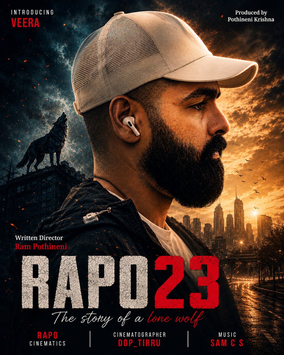 RapoMohan's tweet photo. #RAPO23
Energetic Star @ramsayz ๐บ๐ค
Written & Directed by #๐๐ผ๐๐
Produced by Krishna Pothineni
A @RAPO_Cinematics Production.
@DOP_Tirru #ASPrakash @PeterHeinOffl @SamCSmusic https://t.co/WKHauW1Ato