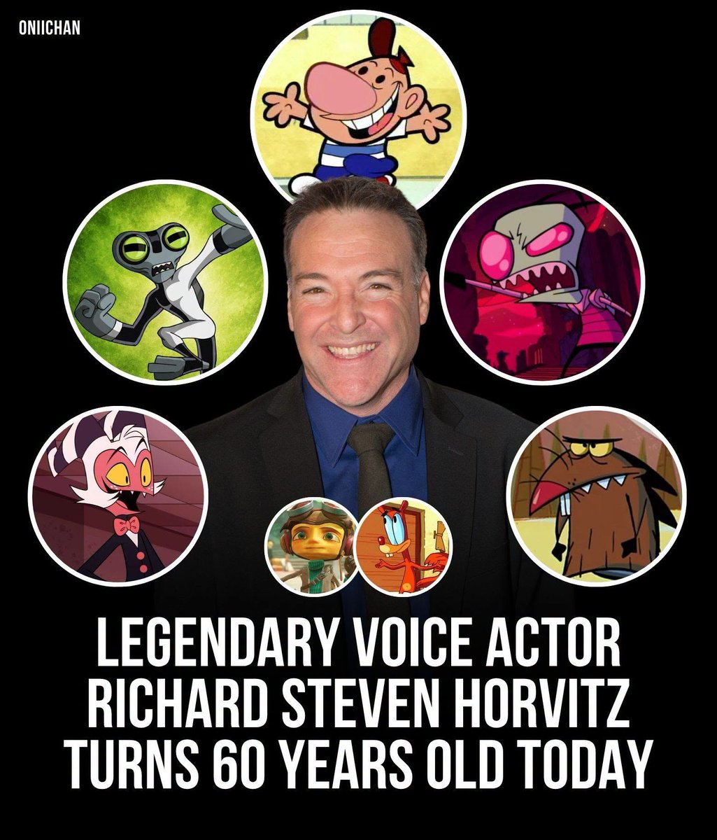 oniichanph's tweet photo. Happy 60th birthday to Richard Steven Horvitz! 🎉

From chaotic alien invaders and cartoon troublemakers to superheroes, video-game heroes, and Power Rangers robots, Richard Steven Horvitz has built one of voice acting’s most distinctive careers. Generations of fans know his unmistakable voice from Invader Zim, The Grim Adventures of Billy & Mandy, Helluva Boss, Ben 10, Psychonauts, and the Skylanders franchise.

Some of his most notable works include:
• Zim (Invader Zim and Invader Zim: Enter the Florpus)
• Billy (The Grim Adventures of Billy & Mandy)
• Moxxie (Helluva Boss)
• Alpha 5 (Mighty Morphin Power Rangers Franchise )
• Grey Matter (Ben 10)
• Daggett Beaver (The Angry Beavers)
• Razputin “Raz” Aquato (Psychonauts Franchise)
• Dr. Rota (Dragon Ball Super)
• Teddy (That’s So Raven)
• Kaos (Skylanders Franchise and Skylanders Academy)
and many more!

Happy birthday Richard Steven Horvitz! 🎂