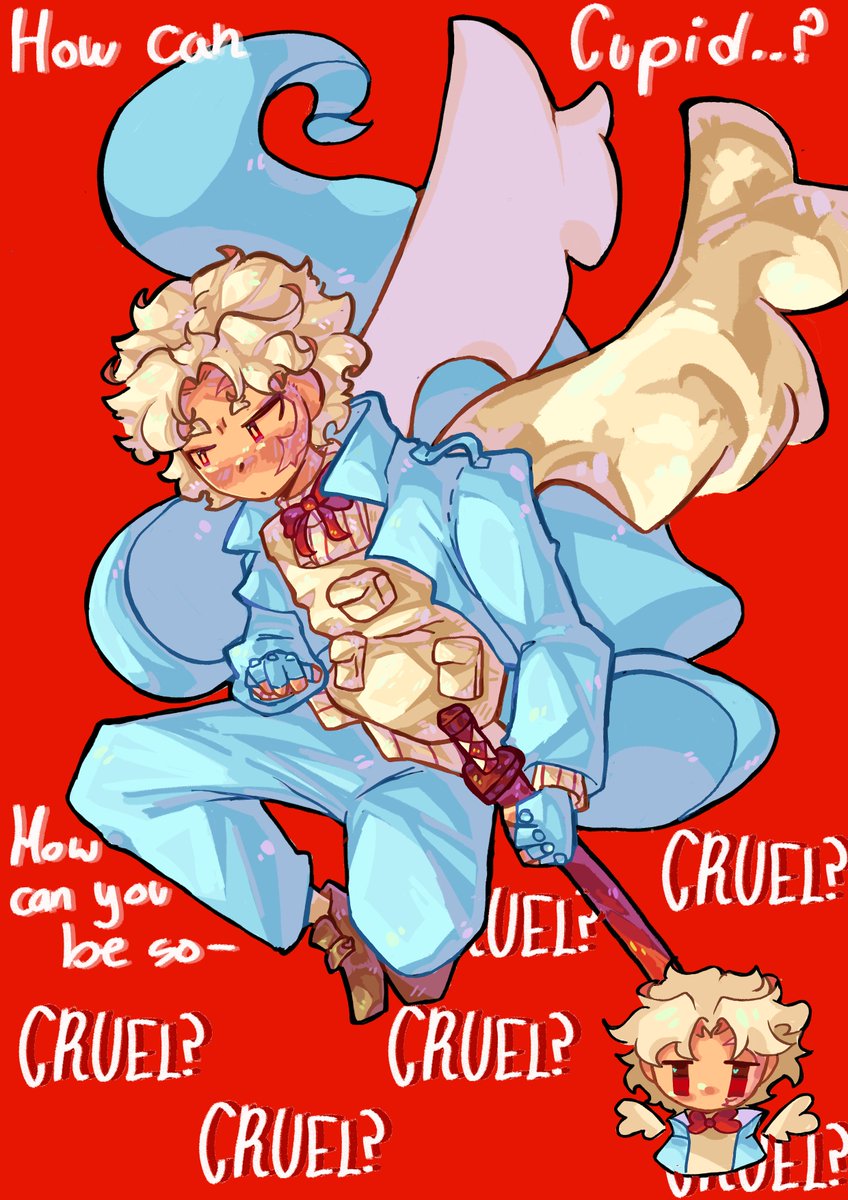 Descansada13's tweet photo. SORRY if look dirty I made it on cellphone 
#CUPIDBACHI #Kagurabachi #Bachiart #Myart https://t.co/CHKpHJCQrU