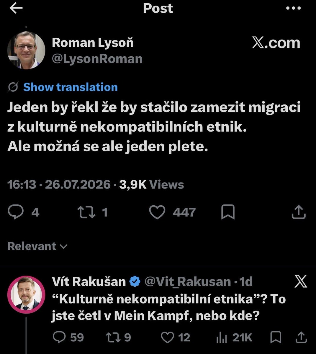TNovosad's tweet photo. @Jan_Skopecek Tak snad si to vaše strana bude uvědomovat až budete chtít vládnout zase s šílenci ze Stanu https://t.co/UuwmARdea2