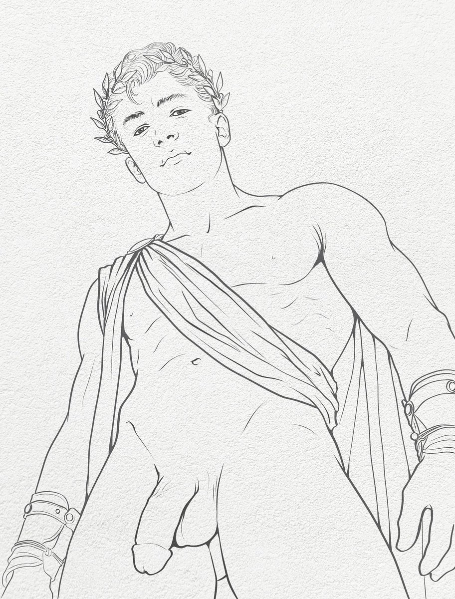 CadeHexxx's tweet photo. Working on a new image. Line work is done. @jamesflint56 as the model 💪🏻 https://t.co/6gDavaYSNL