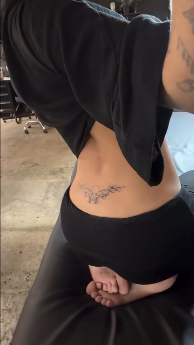 nbmbmluv's tweet photo. Nessa’s new Tramp stamp tattoo!! https://t.co/CJGxGxIZs4