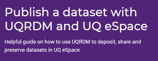 UQ_Library's tweet photo. Looking for a home for your research data? Publish your dataset in UQ eSpace and
1. Get a DOI
2. Increase discoverability
3. Enable citation and reuse
4. License your data
See https://t.co/43FPUuH78A
#UQ #UQResearchers https://t.co/F5irllQRA7